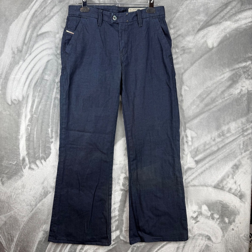 Diesel‎ Flairlegg 0661D Regular Flare Jeans Indigo Blue Cotton Denim 29x29.5
